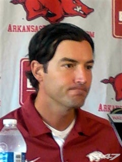 Tony Vitello is Arkansas&#39; new recruiting coordinator in baseball as well as working with the UA hitters. - 7_978864