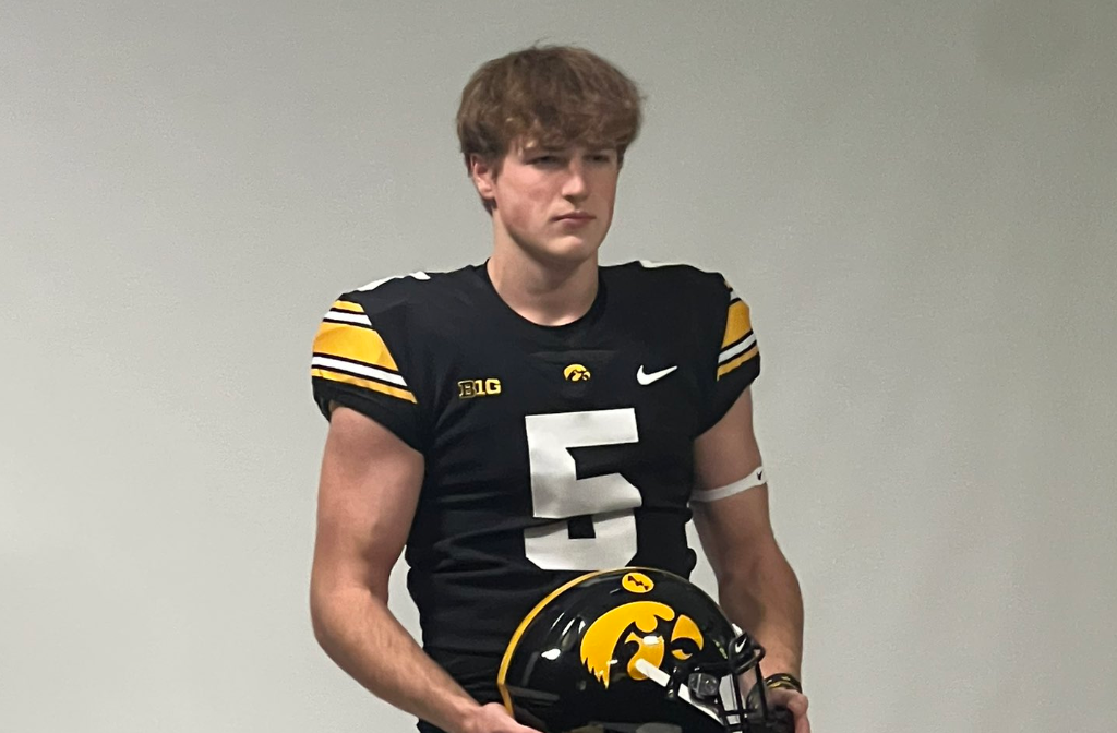 Mediapolis fivestar punter Drew Miller spends day with Iowa coaches at