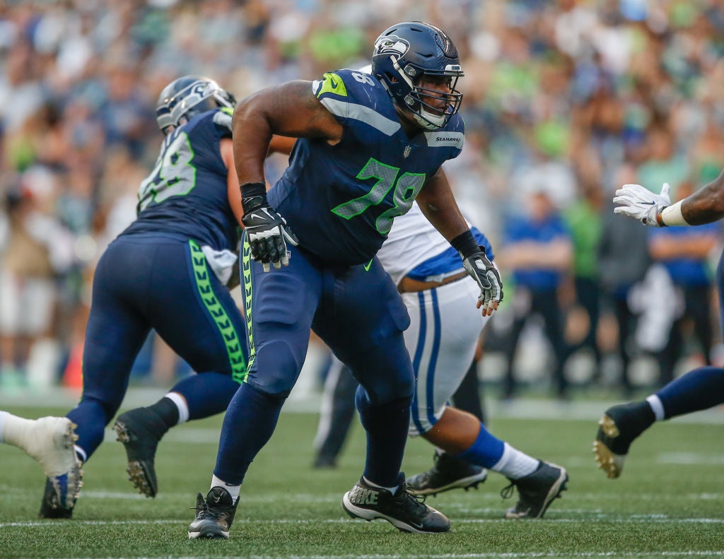 D.J. Fluker Navy Blue Name & Number Logo - #78 Football Seattle