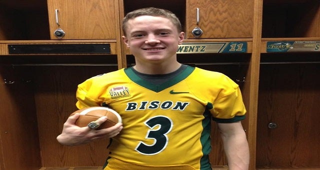 Scheels upgrades Wentz's Bison jersey, prominently displays his No