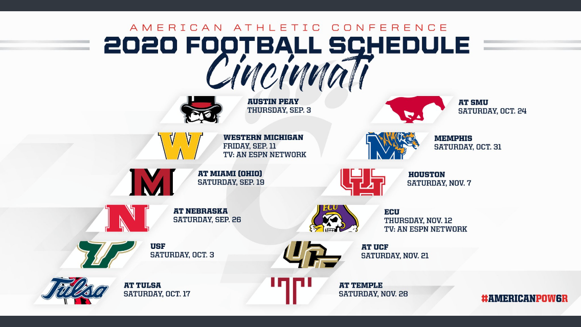 2020 Bearcats Football Schedule