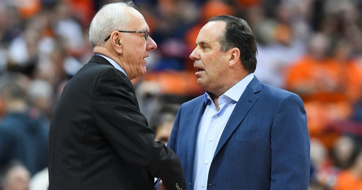 Mike Brey Jim Boeheim Pay Homage To Morgan Wootten