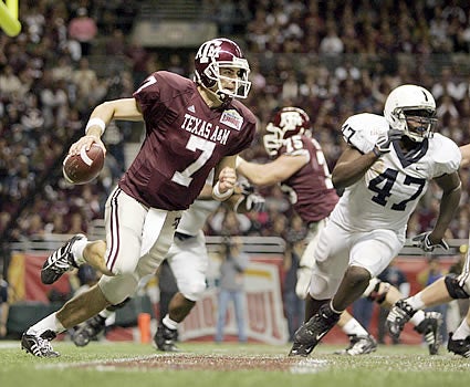 Dallas Cowboys quarterback Stephen McGee (7) is hit as he tries to