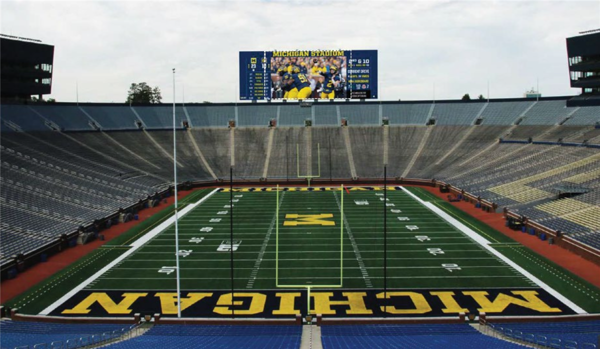 Photos: Michigan Stadium Scoreboard Improvement Project Continues To ...