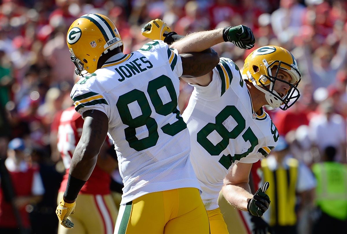 Jordy Nelson attends Packers-Cowboys game wearing Randall Cobb's college  jersey