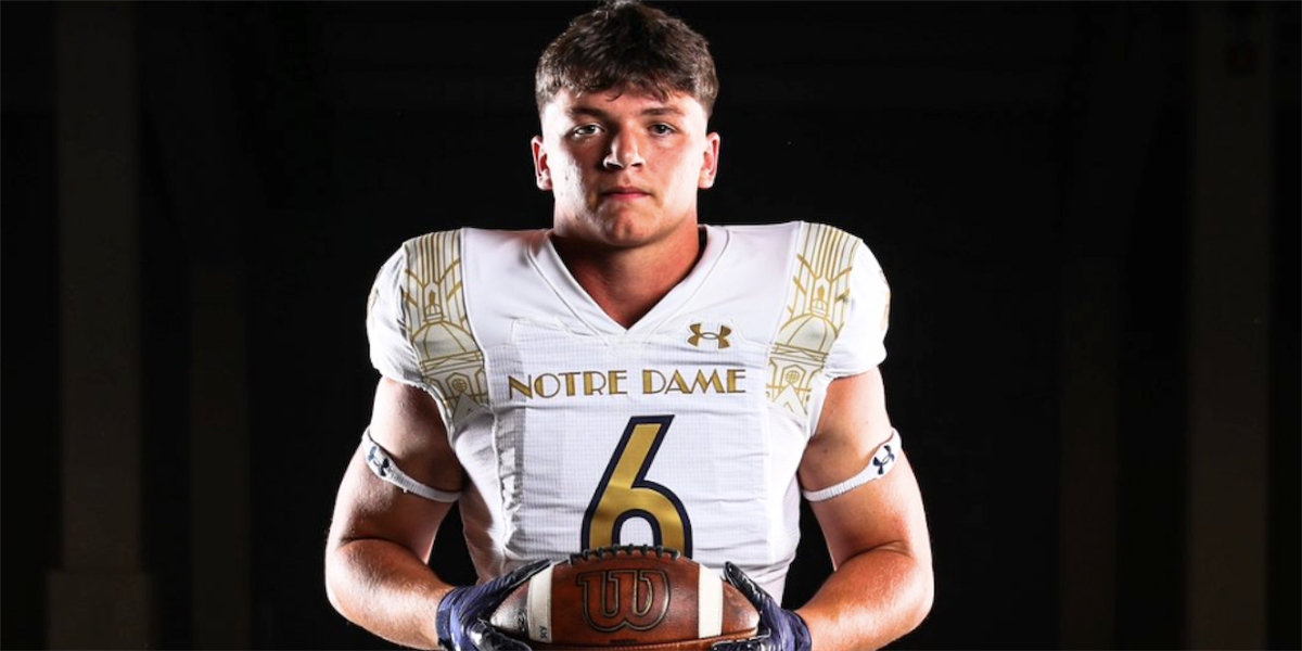 SIGNED: Notre Dame Edge Cole Mullins