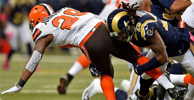 St. Louis Rams wider receiver Wes Walker (19) can't make the catch under  pressure from Cincinnati Bengals' Leon Hall (29) and Shawn Williams (36)  during the second half of play at Paul