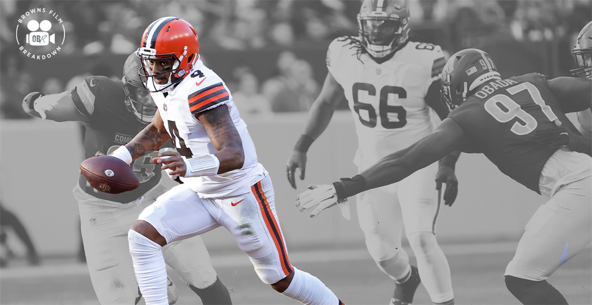 Browns will need Deshaun Watson's arm, but his legs and a great defense  were key on Sunday - The Athletic