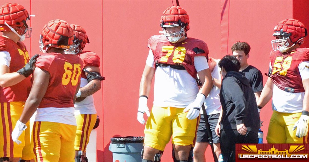 USC OL coach Zach Hanson impressed with talent, maturity of Trojan freshmen