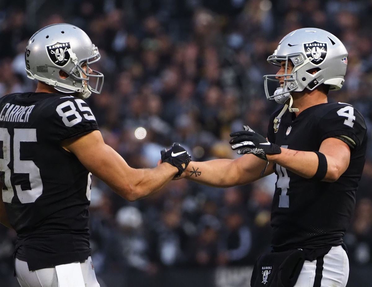 Las Vegas Raiders tight end Derek Carrier (85) during an NFL