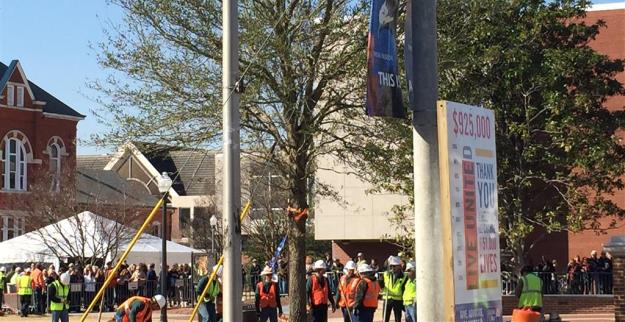 Happy ending: New oak trees overlook Auburn's Toomer's Corner
