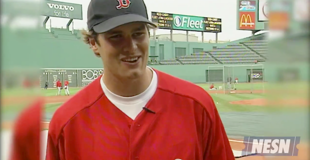 Old video shows Tom Brady hitting home run at Fenway Park