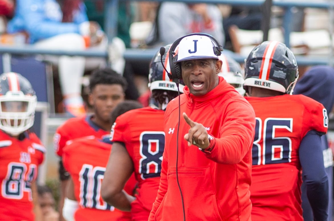 Deion Sanders reacts to Falcons' new uniforms