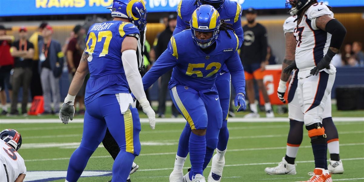 Los Angeles Rams defensive tackle Larrell Murchison (52) runs a