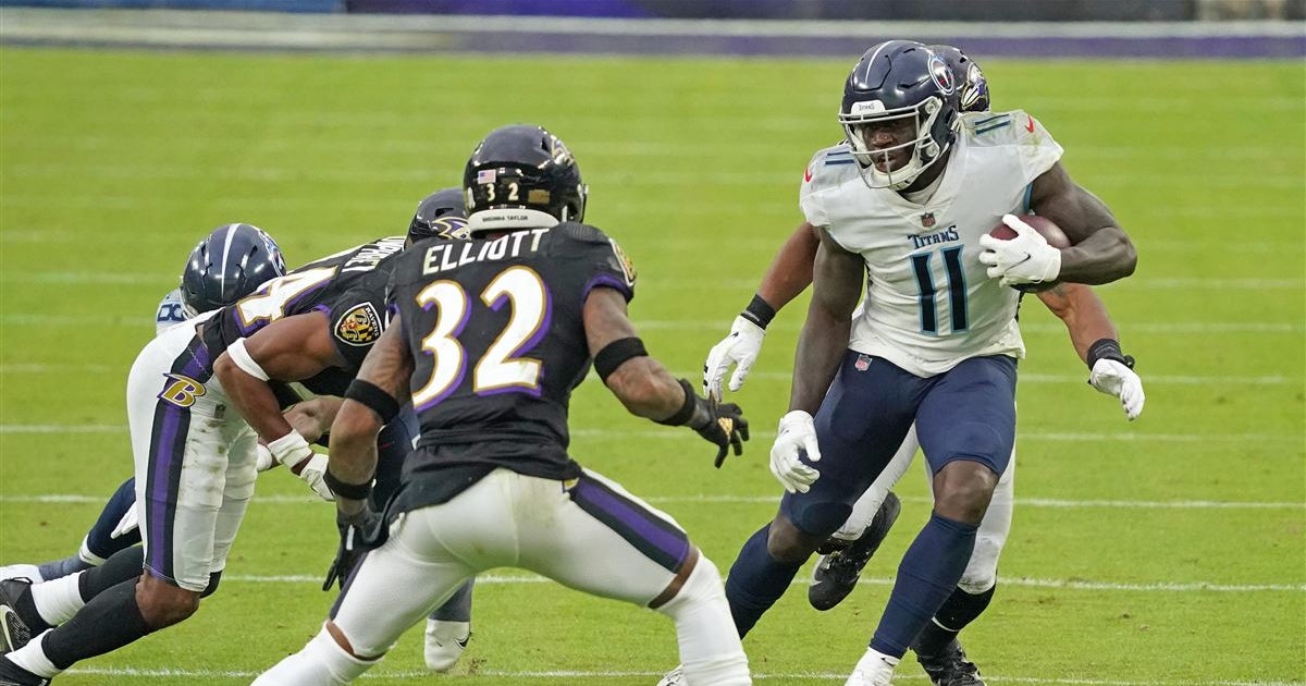 AJ Brown breaks down pre game scuffle between Titans and Ravens