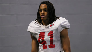 Freshman LB Braxton Rembert sheds black stripe