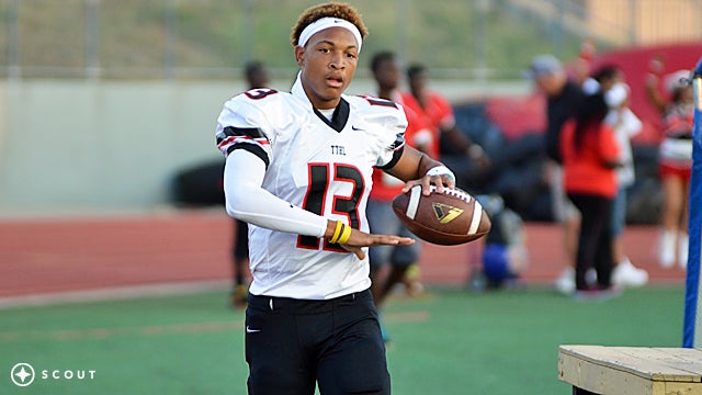 January 12, 2020 - Deland, FL, U.S: National Team quarterback Justin  Mcmillan (12) during College Football All Star Game in the SPIRAL Tropical  Bowl between American (white) and the National (black0 at