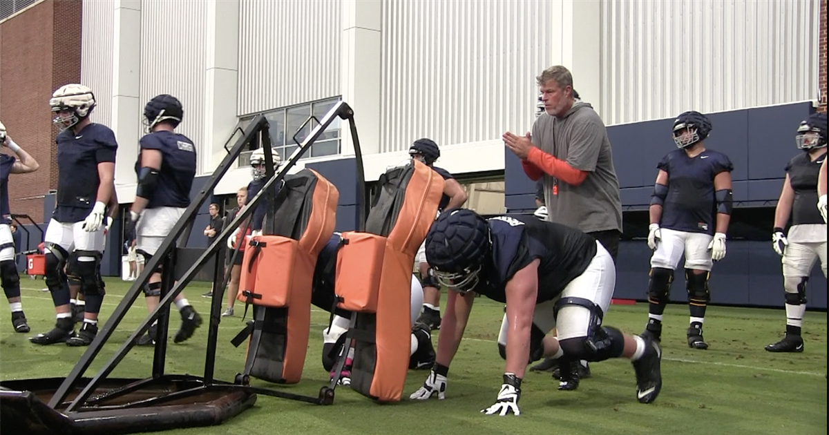 UVA head coach Tony Elliott on OL 'I think we have a good seven