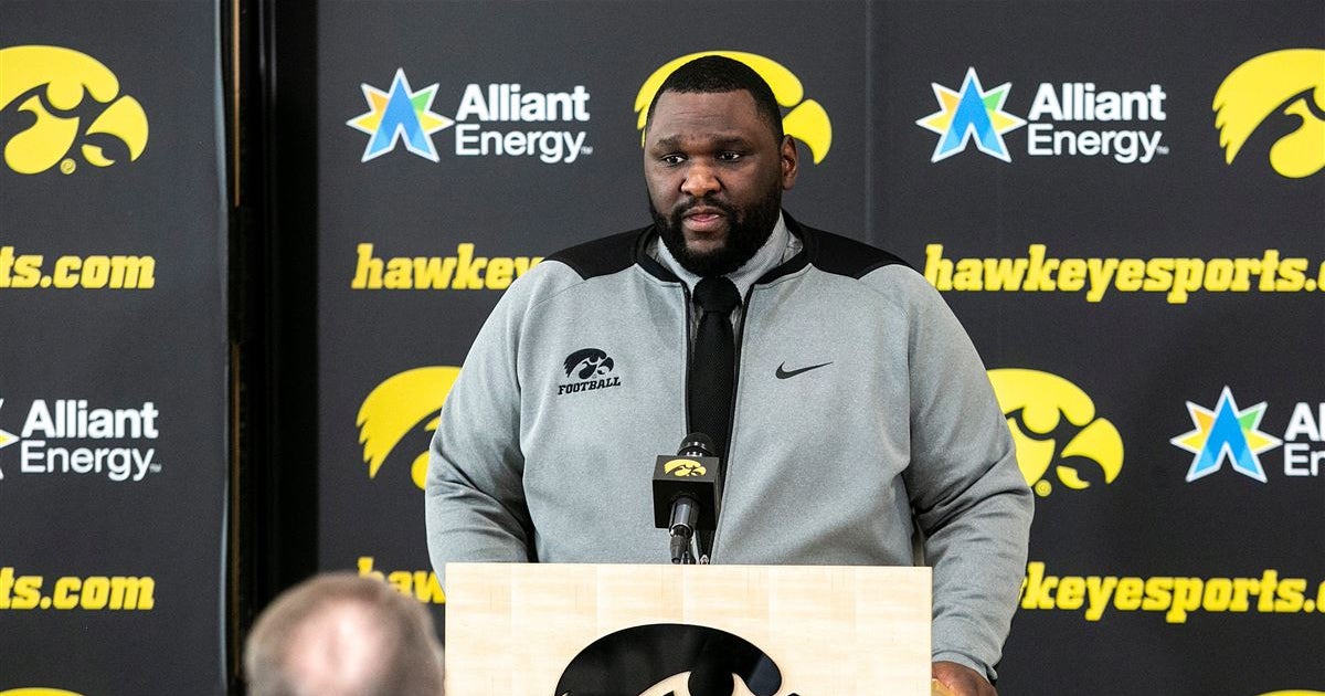 Iowa Football Hawkeye DL Coach Kelvin Bell Meets With Media iowa-football-hawkeye-dl-coach-kelvin-bell-meets-with-media