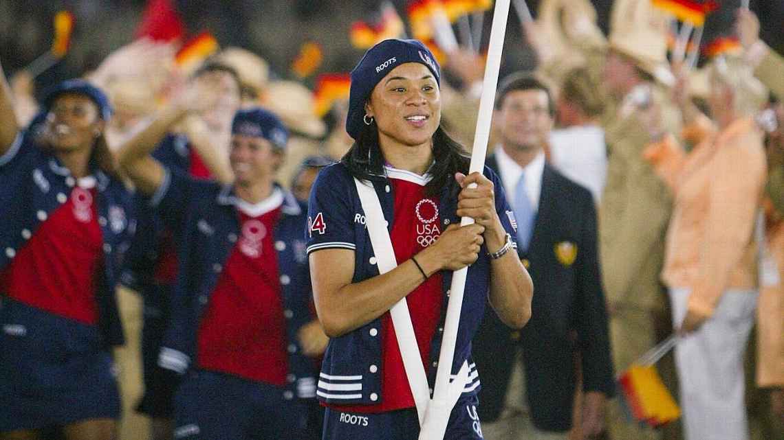 Dawn Staley Olympic Games Flag Bearer