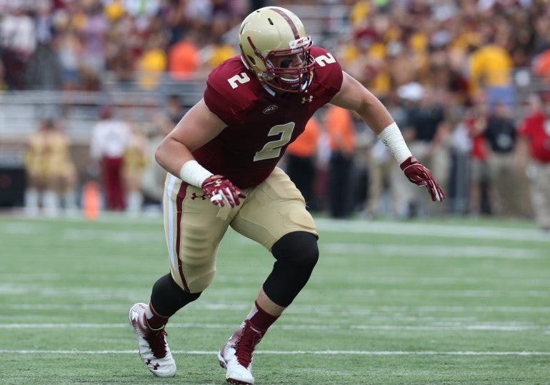 Johnson, Lindstrom hope to continue BC's OL legacy