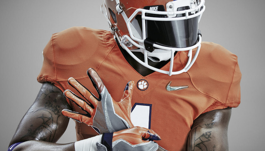 clemson football gloves nike