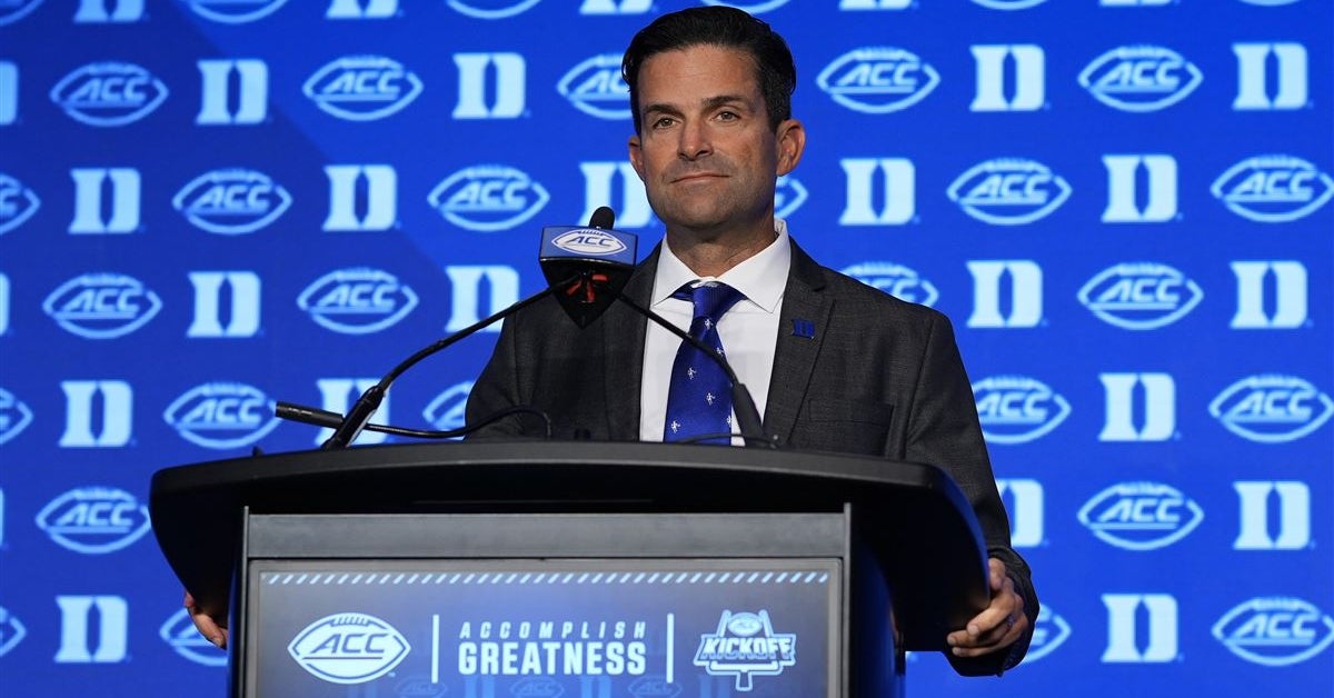 Duke football coach Manny Diaz rallies behind ACC, addresses Florida St playoff snub at media days