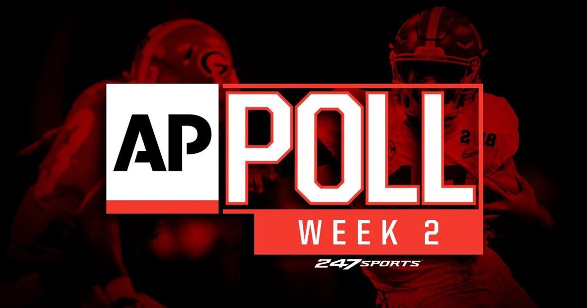 AP Top 25 Week 2 college football rankings revealed