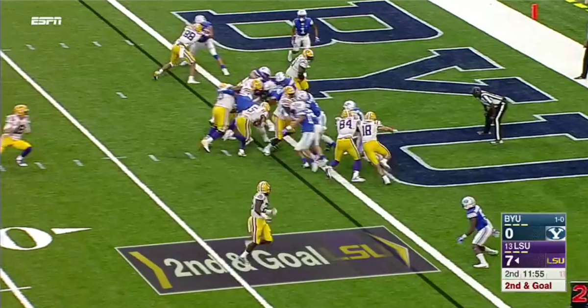 WATCH Guice scores LSU's first two TD's