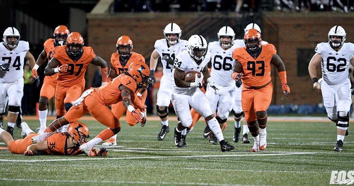 PSU's Sanders heaps praise on Oline following career game