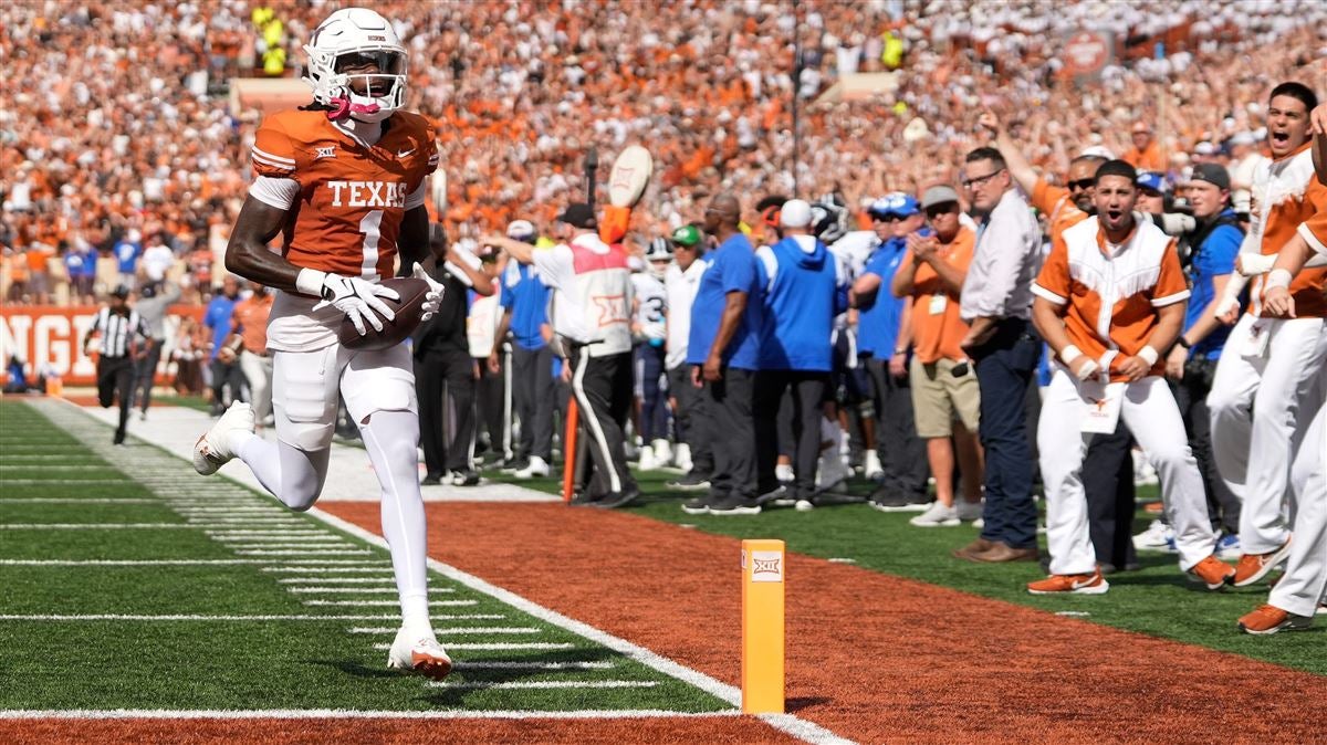 Texas WR Xavier Worthy tracked as college football's fastest player in 2023