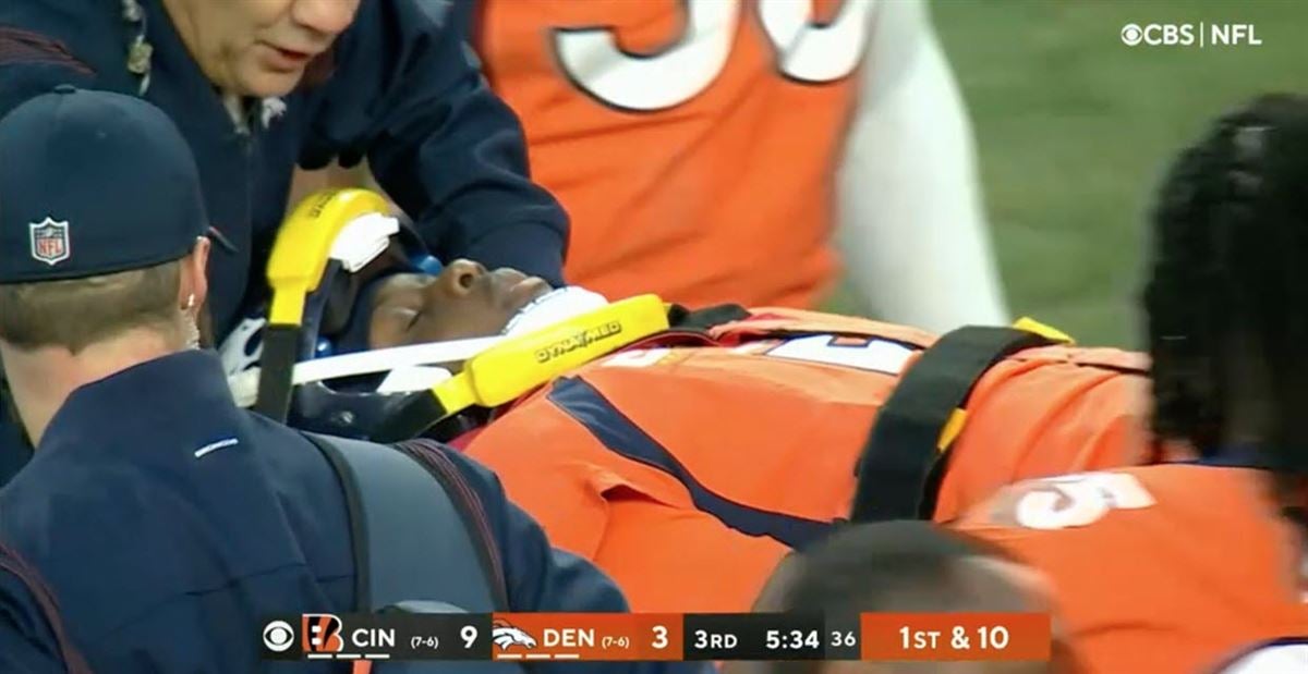 The Latest: Broncos' Bridgewater taken off on stretcher