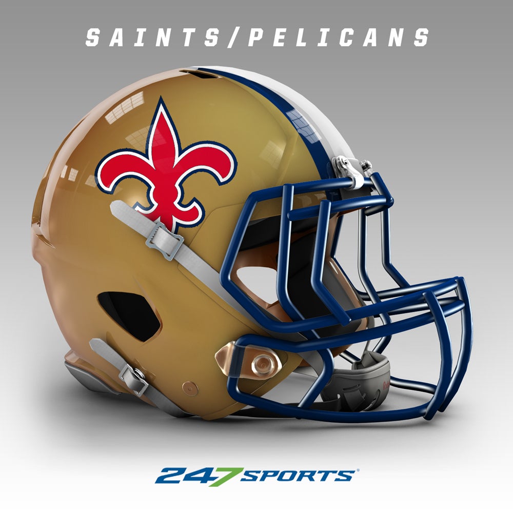 If MLB,NBA and NHL teams wore NFL helmets, this is what they would