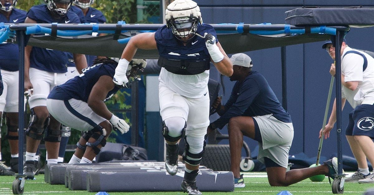PJ Mustipher makes return to Penn State practice field nearly 10 months ...
