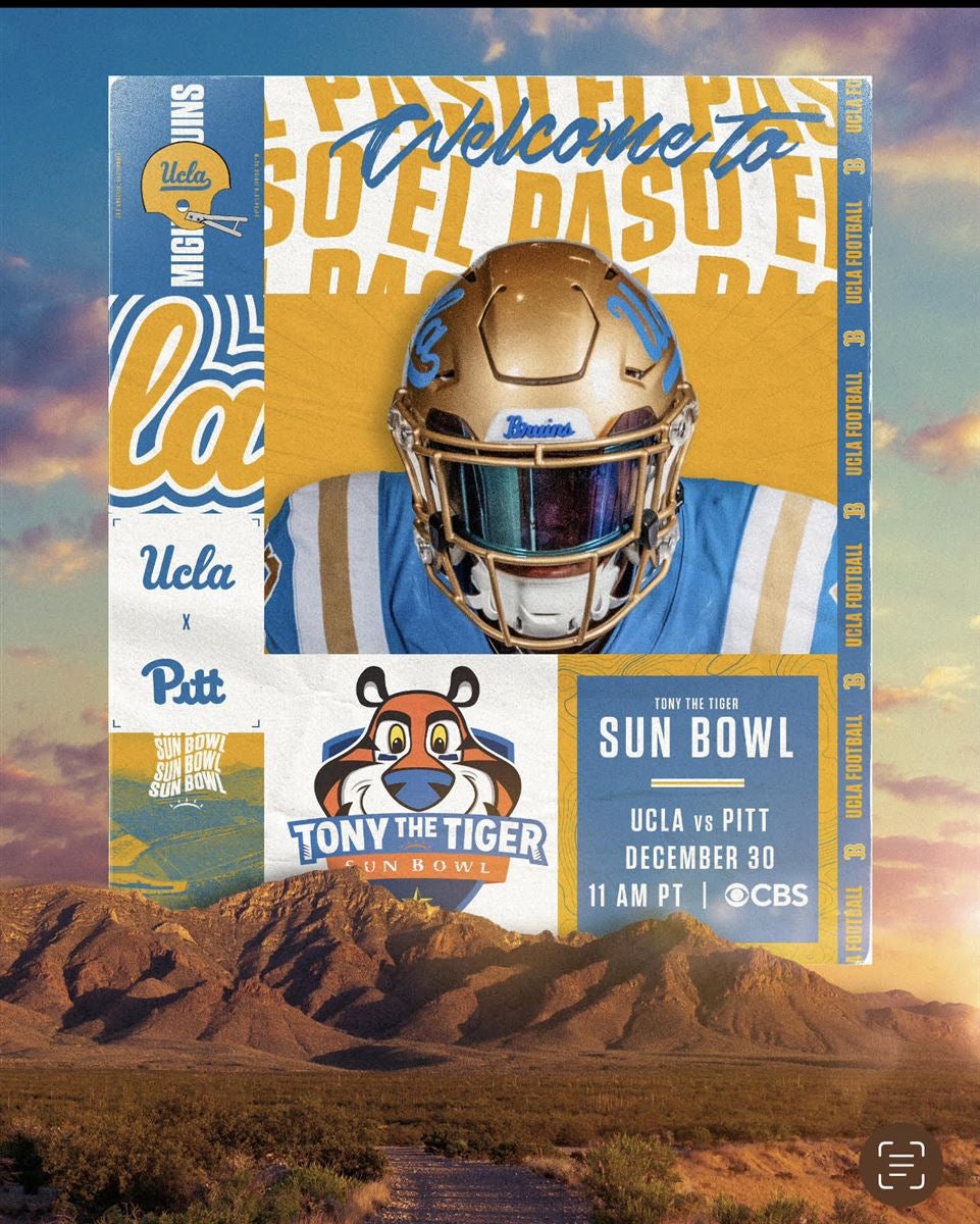 UCLA is in the Sun Bowl Against Pittsburgh