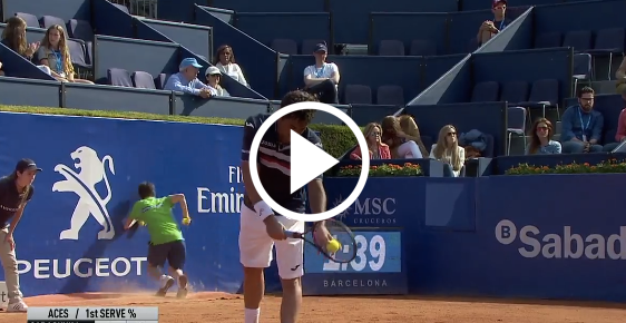 Watch A Barcelona Open Ball Boy Run Smack Dab Into A Wall Watch A Barcelona Open Ball Boy Run Smack Dab Into A Wall