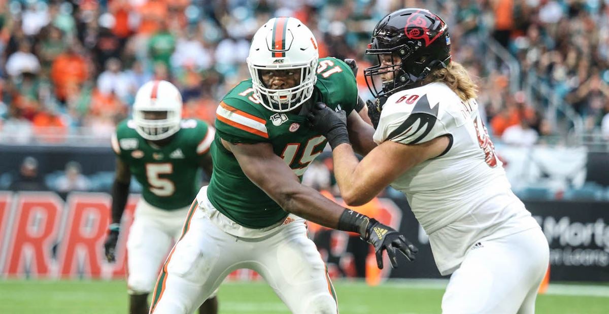 Miami Hurricanes DE Greg Rousseau falls in latest PFF mock draft