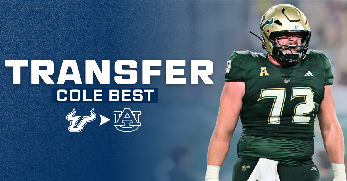 Auburn signs experienced USF offensive line transfer Cole Best