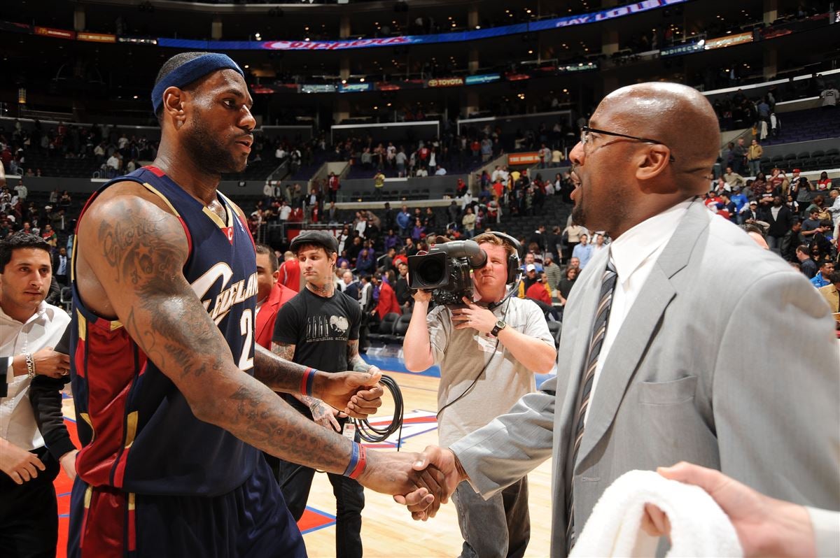 Larry Hughes, LeBron James and Zydrunas Ilgauskas of the Cleveland News  Photo - Getty Images