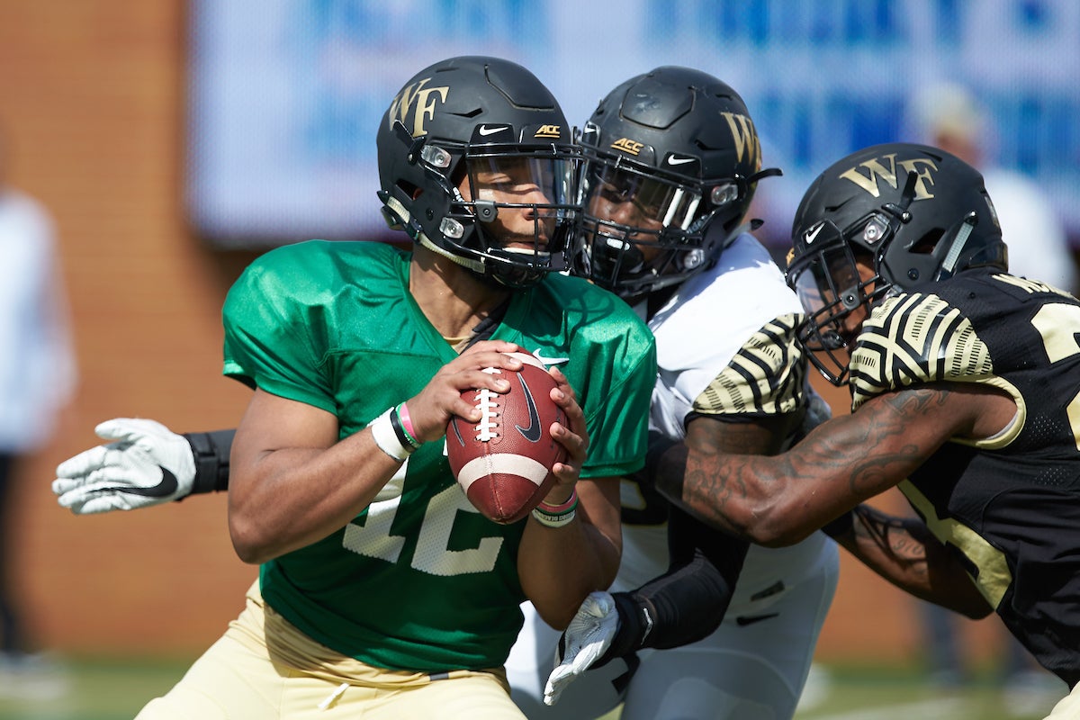Offense tops defense 5545 in Wake Forest Football Spring Game