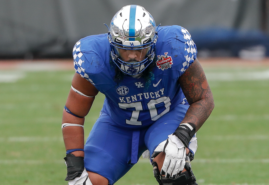 Kentucky Football - Running the ball behind Darian Kinnard and the  #BigBlueWall. Pro Football Focus #ForTheTeam 