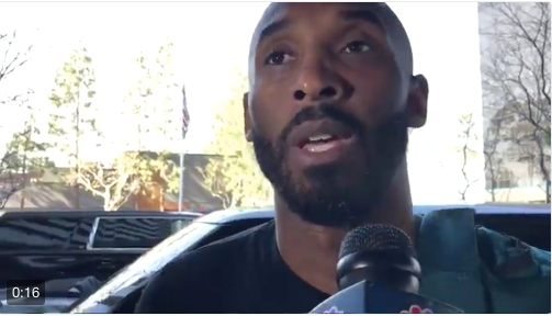 Very superstitious Eagles fan Kobe Bryant performs Philadelphia