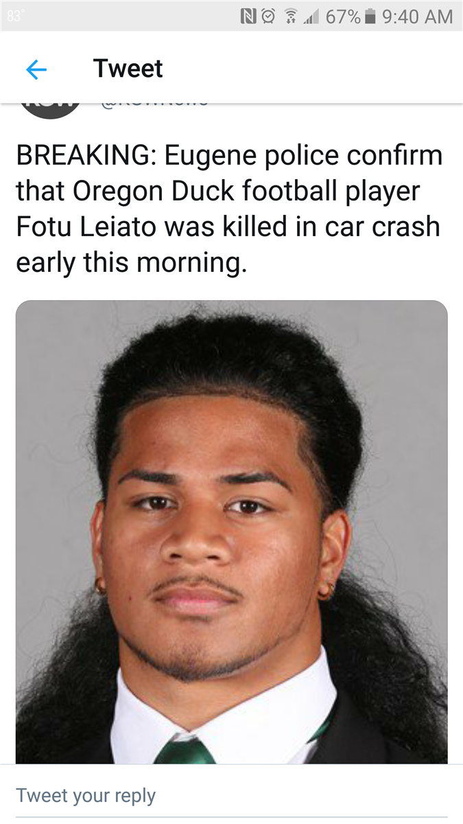 Oregon football player..