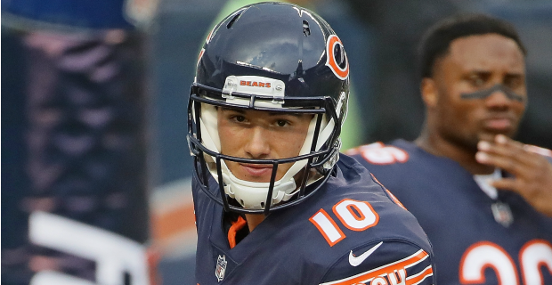 Chase Claypool Signs Old Mitch Trubisky Jersey at Soldier Field