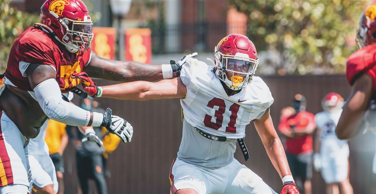 LOOK: USC football does Oklahoma Drill in first day of full pads
