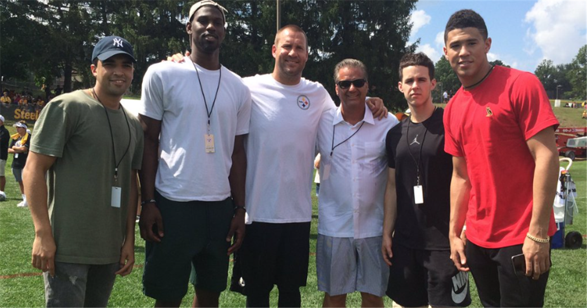 Kentucky's John Calipari attends Steelers training camp Monday