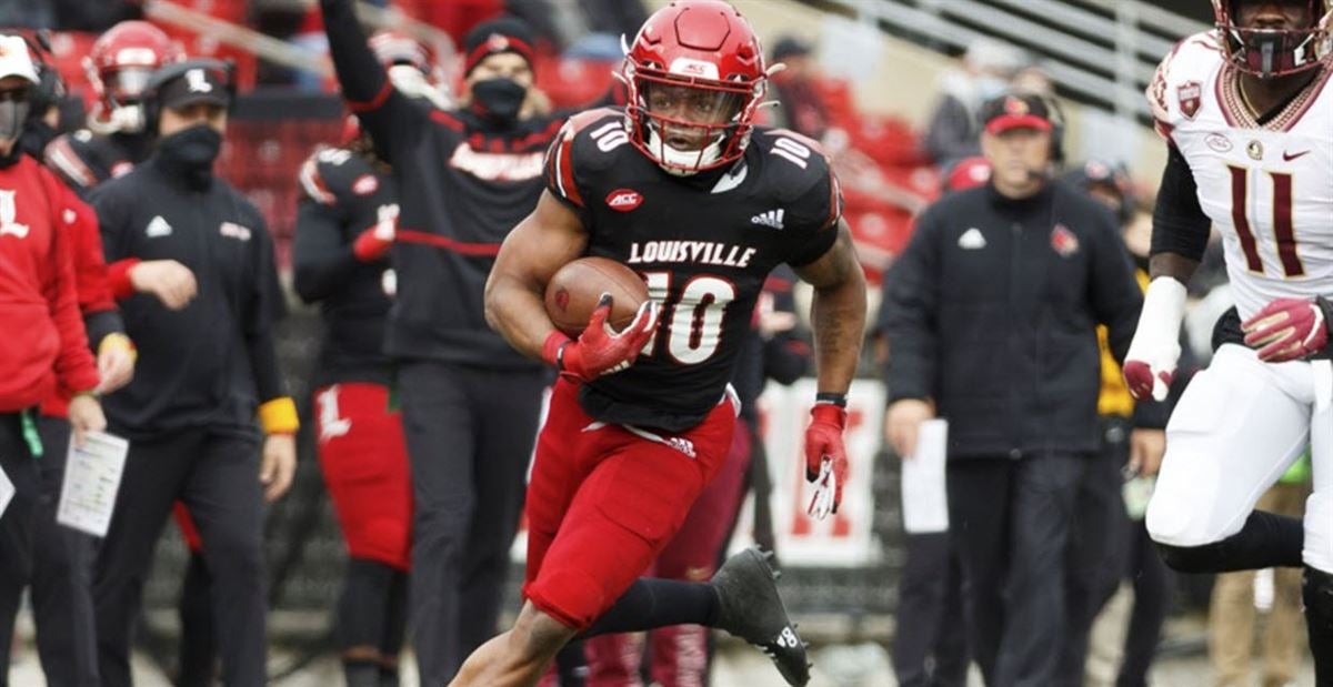 Male Louisville Cardinals Black Brandon Radcliff NCAA Football