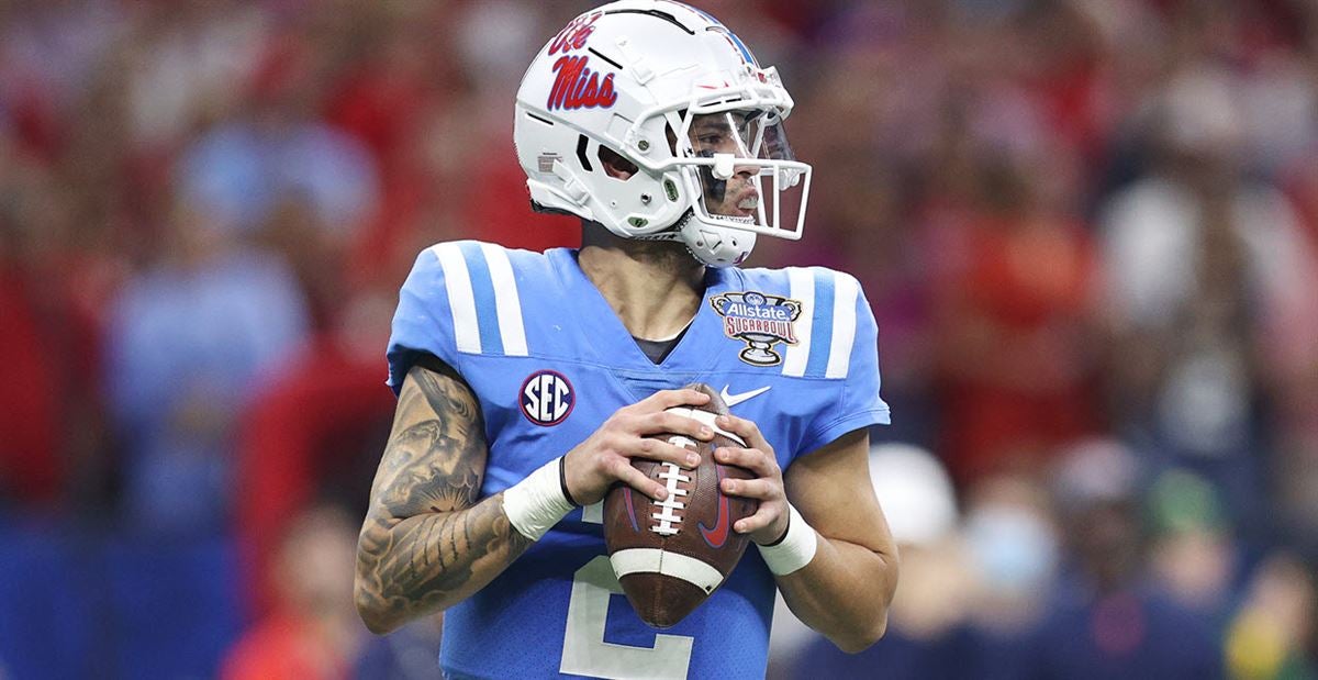PFF College on X: The Carolina Panthers pick Ole Miss QB Matt Corral at  No. 94 overall. FORTY-NINE touchdowns (most among SEC QBs) 