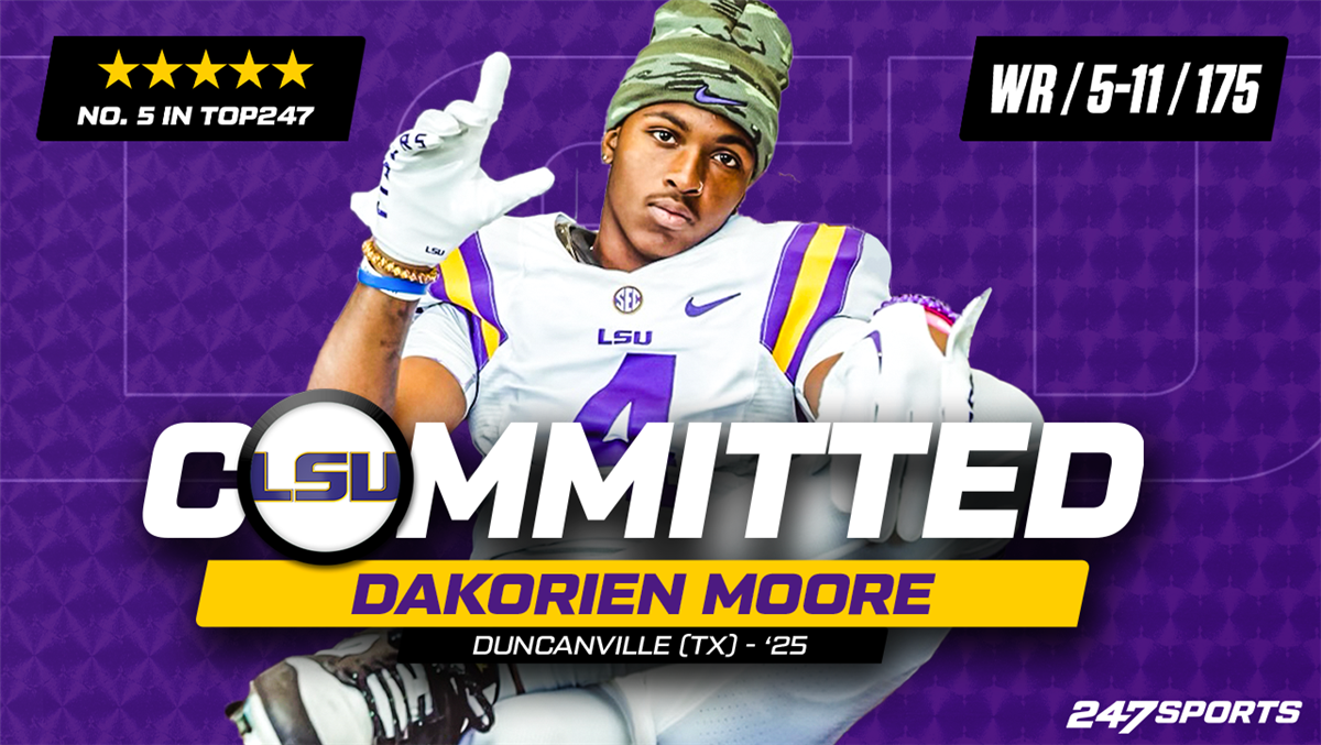 LSU scores commitment from 5star 2025 receiver Dakorien Moore