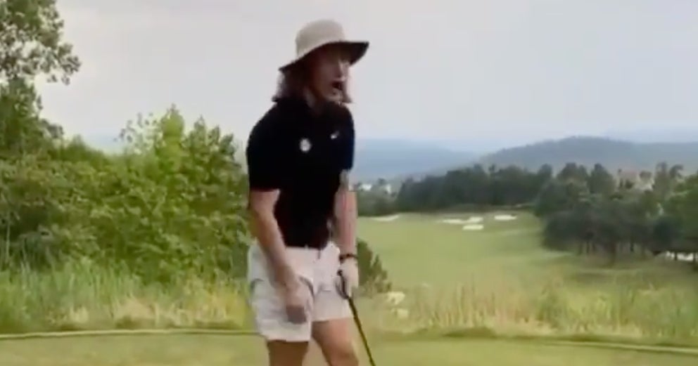 WATCH Trevor Lawrence breaks club while golfing